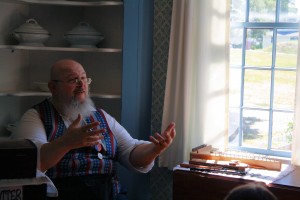 Colonial American magician Joseph Potter inside the Ebenezer Avery House at Fort Griswold in Groton, CT